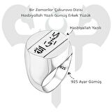 Bir Zamanlar Çukurova Dizisi Hasbiyallah Yazılı Gümüş Erkek Yüzük
