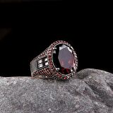 925 AYAR GÜMÜŞ ZİRKON TAŞLI BAGET MODEL ERKEK YÜZÜK