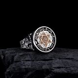 925 AYAR GÜMÜŞ HZ SÜLEYMAN MÜHRÜ TUĞRA MODEL YÜZÜK