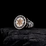 925 AYAR GÜMÜŞ HZ SÜLEYMAN MÜHRÜ TUĞRA MODEL YÜZÜK