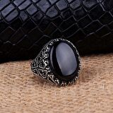 925 AYAR GÜMÜŞ ÇAKIL TAŞI MODEL ONİX TAŞLI YÜZÜK