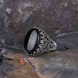 925 AYAR GÜMÜŞ ÇAKIL TAŞI MODEL ONİX TAŞLI YÜZÜK