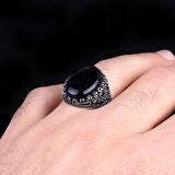 925 AYAR GÜMÜŞ ÇAKIL TAŞI MODEL ONİX TAŞLI YÜZÜK