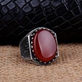 925 AYAR GÜMÜŞ OVAL MODEL AKİK VE MİKRO TAŞLI YÜZÜK