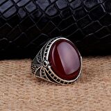 925 AYAR GÜMÜŞ OVAL MODEL AKİK TAŞLI YÜZÜK