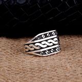 925 AYAR GÜMÜŞ ÖRGÜ MODEL ERKEK YÜZÜK