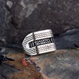 925 AYAR GÜMÜŞ MİKRO TAŞLI MODEL ERKEK YÜZÜK