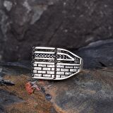 925 AYAR GÜMÜŞ MİKRO TAŞLI MODEL ERKEK YÜZÜK