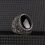 OVAL MODEL ONİX TAŞLI 925 AYAR GÜMÜŞ YÜZÜK