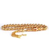 FUTBOL TOPU MODEL ZİRKON TAŞLI KIRMIZI MİNELİ 925 AYAR GÜMÜŞ TESBİH