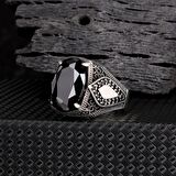 ZİRKON TAŞLI KIRMIZI RENK 925 AYAR GÜMÜŞ YÜZÜK