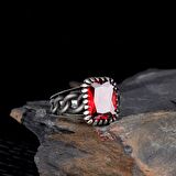 ZİRKON TAŞLI ÖRGÜ MODEL 925 AYAR GÜMÜŞ ERKEK YÜZÜK