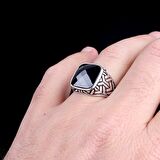 ZİRKON TAŞLI 925 AYAR GÜMÜŞ ERKEK YÜZÜK