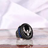 925 AYAR GÜMÜŞ MİKRO TAŞLI ANKA KUŞU MODEL YÜZÜK