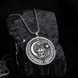 925 AYAR GÜMÜŞ AYYILDIZ KURT MODEL MADALYON KOLYE