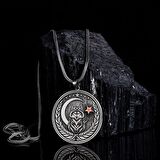 925 AYAR GÜMÜŞ AYYILDIZ KURT MODEL MADALYON KOLYE