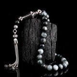 925 Ayar Gümüş Zirkon Set Püsküllü Kaplangözü Taşlı Tesbih