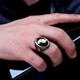 925 Ayar Gümüş Kartal Motifli Model Erkek Yüzük