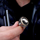 925 Ayar Gümüş Kartal Motifli Model Erkek Yüzük