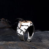 925 Ayar Gümüş Yön Pusulası Model Erkek Yüzük