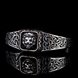 925 Ayar Gümüş Aslan Model Otantik Motif Erkek Bileklik