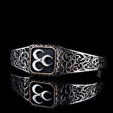 925 Ayar Gümüş Üç Hilal Model Otantik Motif Erkek Bileklik