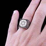 925 AYAR GÜMÜŞ HZ SÜLEYMAN MÜHRÜ MODEL ERKEK YÜZÜK