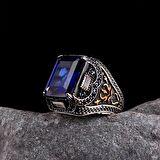 925 AYAR GÜMÜŞ MAZVİ ZİRKON TAŞLI ERKEK YÜZÜK