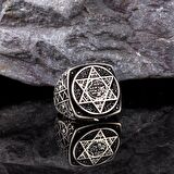 HZ SÜLEYMAN MÜHRÜ 925 AYAR GÜMÜŞ ERKEK YÜZÜK