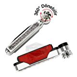 Araç Oto Rüzgar Enerjili Kablosuz 8 Ledli Gündüz Farı Araba Fırfırlı Elektriksiz Gündüz Ledi DRL Led Lamba Su Geçirmez Mavi