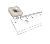 Neodyum Mıknatıs Köşeli Havşalı 15x15mm (delik 8/4mm) Kalıklık 5mm 2 Adet