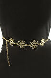 Çiçek Metal Zincir Kemer