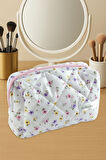 Çiçek Desenli Makyaj Çantası