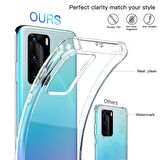 Smcase Huawei P40 Kılıf Darbe Korumalı Silikon  Tam Kapatan Ekran Koruyucu