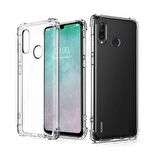 Smcase Huawei P40 Lite E Kılıf Darbe Korumalı Silikon  Nano Ekran Koruyucu