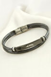 Zülfikar Deri Çelik Bileklik