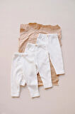 Beyaz 3lü Penye Bebek Tayt Model 1