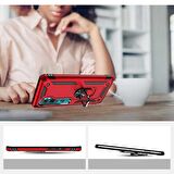 Smcase  Xiaomi Mi Note 10 Lite Kılıf Vega Yüzüklü Tank Kapak 