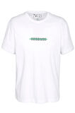 Erkek Oversize Tişört Beyaz Sırt Baskılı Bisiklet Yaka %100 Pamuk Slim Fit Baskılı T-shirt NCS JEANS 1190