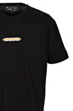 Erkek Oversize Tişört Siyah Sırt Baskılı Bisiklet Yaka %100 Pamuk Slim Fit Baskılı T-shirt NCS JEANS 1190