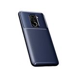 Smcase Xiaomi Redmi Note 9 Kılıf Negro Karbon Silikon  Tam Kapatan Ekran Koruyucu