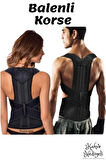 Dik Duruş Korse Unisex Kamburluk Önleyici Bel Sırt Omuz Korse Balenli Yeni Nesil