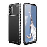 Smcase Oppo A52 Kılıf Ultra Soft Negro Karbon Silikon  Tam Kapatan Ekran Koruyucu