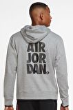 Nike Jordan Jumpman Classics Men's Printed Fleece Pullover Hoodie - Grey