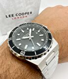 LEE COOPER SİYAH KADRAN TAKVİMLİ SANİYELİ ÇELİK ERKEK KOL SAATİ