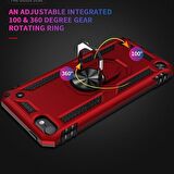 Smcase Samsung Galaxy A31 Kılıf Vega Yüzüklü Tank Kapak