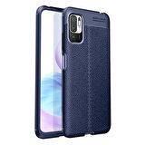 Gpack Xiaomi Redmi Note 10 5G Kılıf Niss Silikon Deri GörünümlüNano Glass