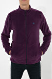 Adam Boxes Tam Fermuarlı Polar Ceket N-Alimo - Koyu Mor