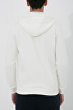 Adam Boxes Fermuarlı Kapüşonlu Sweatshirt N-Halicarna - Ekru
