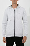 Adam Boxes Fermuarlı Kapüşonlu Sweatshirt N-Halicarna - Açık Gri